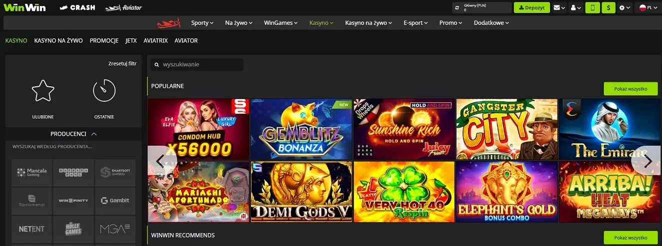 WinWin online casino strona glowna